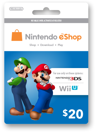 Nintendo 3DS WiiU Eshop USD 20 Cash Code Kyo s Game Mart