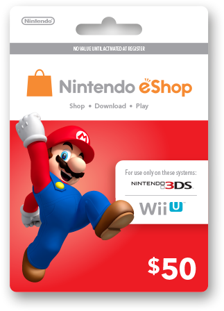 Nintendo 3DS/WiiU Eshop USD 50 Cash Code - Kyo's Game Mart